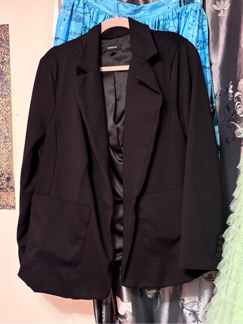 torrid Black ponte lined Blazer with pockets